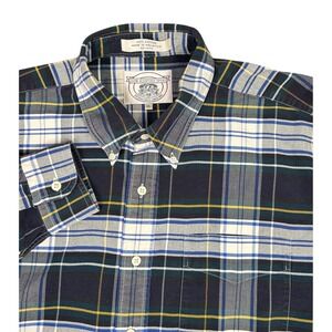 Y2K Men's Plaid Long Sleeve John Ashford Grey Size-XL Workwear Grunge Preppy